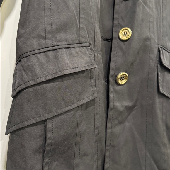 Women’s Black Belted Trench Coat Size Small - Picture 4 of 7